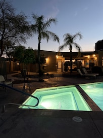 Hot tub after sunset