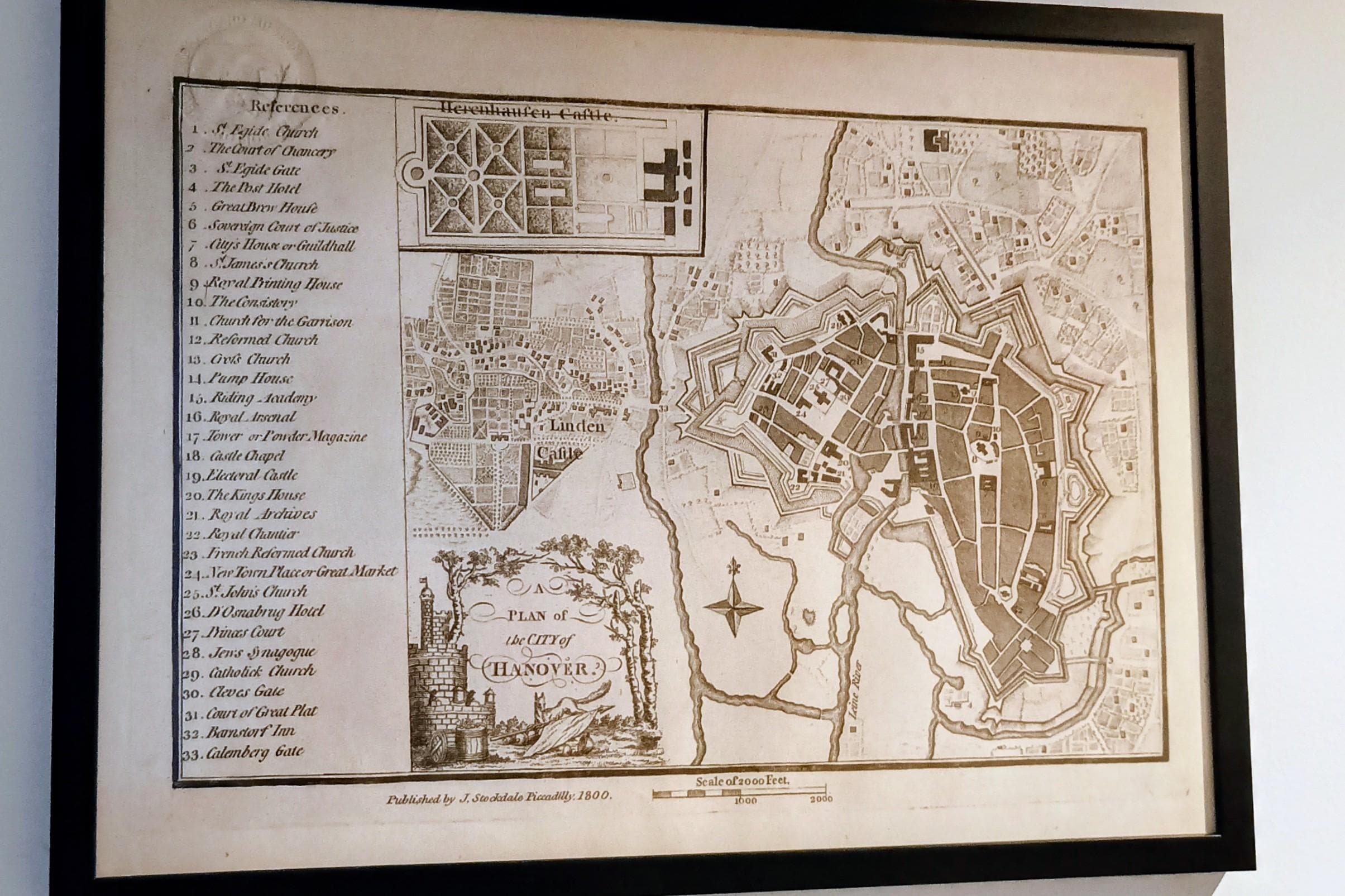 Historic map of Hannover outside my room, from Piccadilly of all places.
