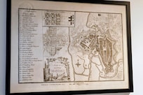 Historic map of Hannover outside my room, from Piccadilly of all places.
