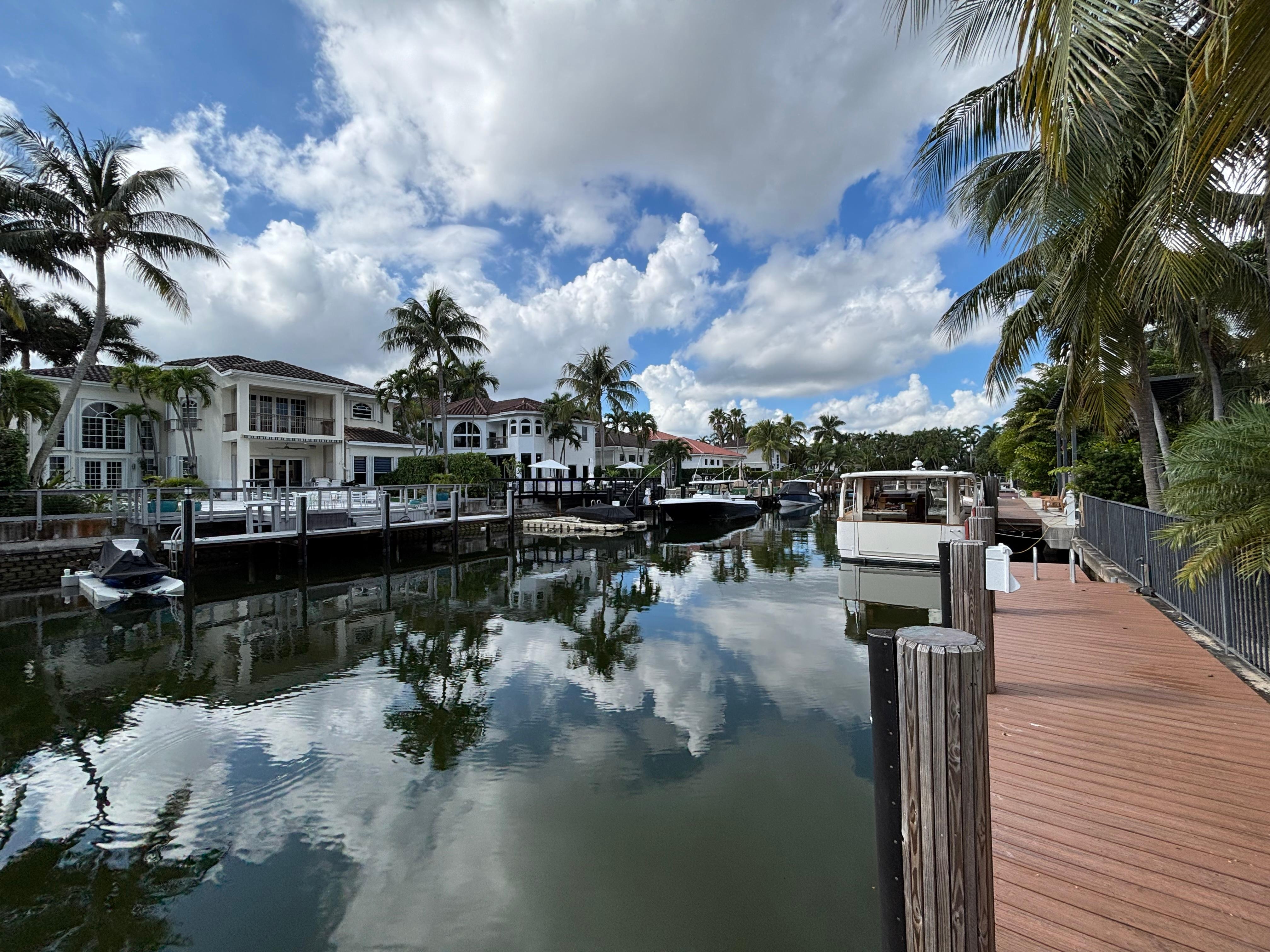 View of the channel from the dock