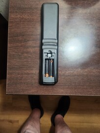 No batteries for remote, therefore no tv