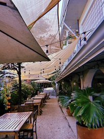 walkway to bakery and food hall