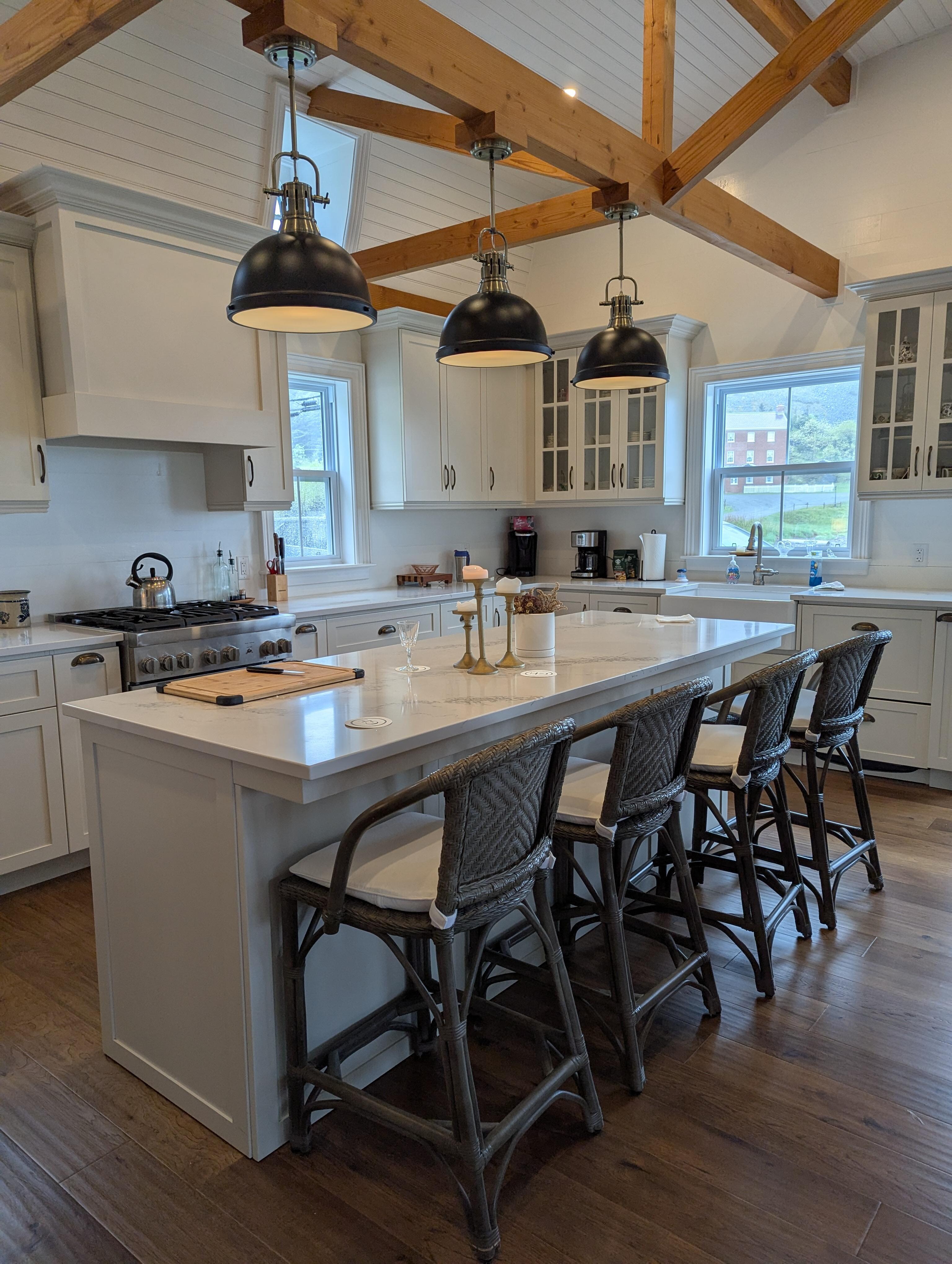 Good meals prepared in the lovely kitchen