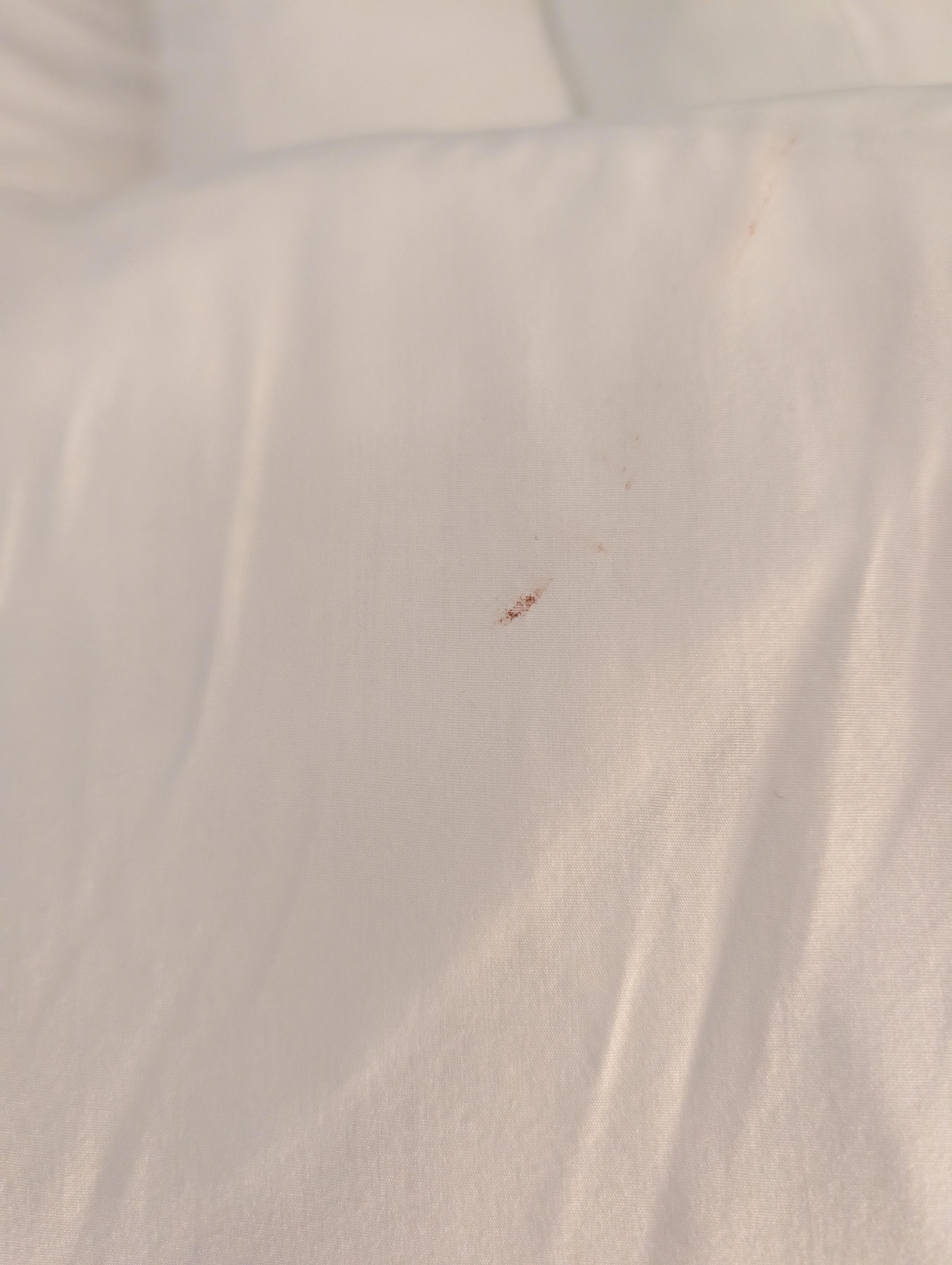Blood on sheets