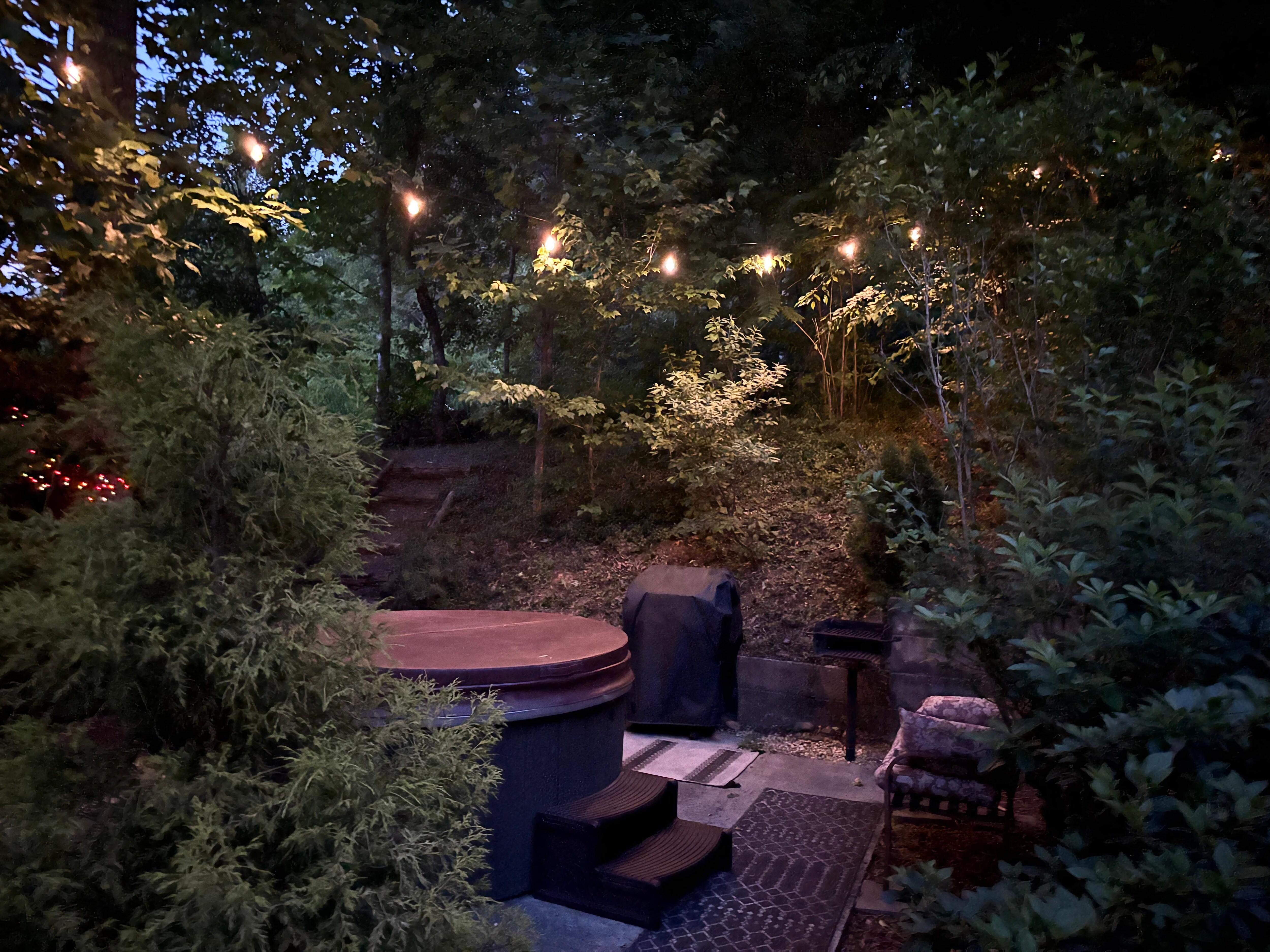 Hot tub area
