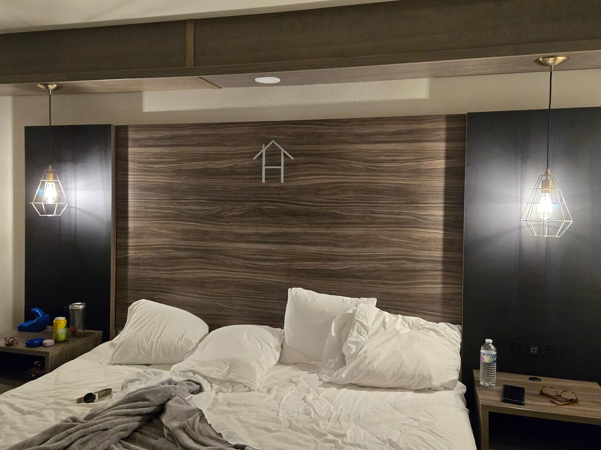 bedside lights were super bright and you had to get out of bed to turn them on