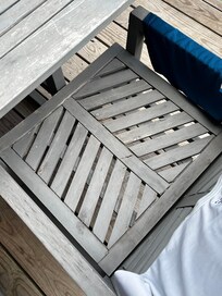 Broken patio chair seat
