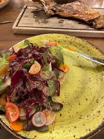 Lamb Shouder (enough for 2 people) at the La Brasserie Restaurant just 2km down the road