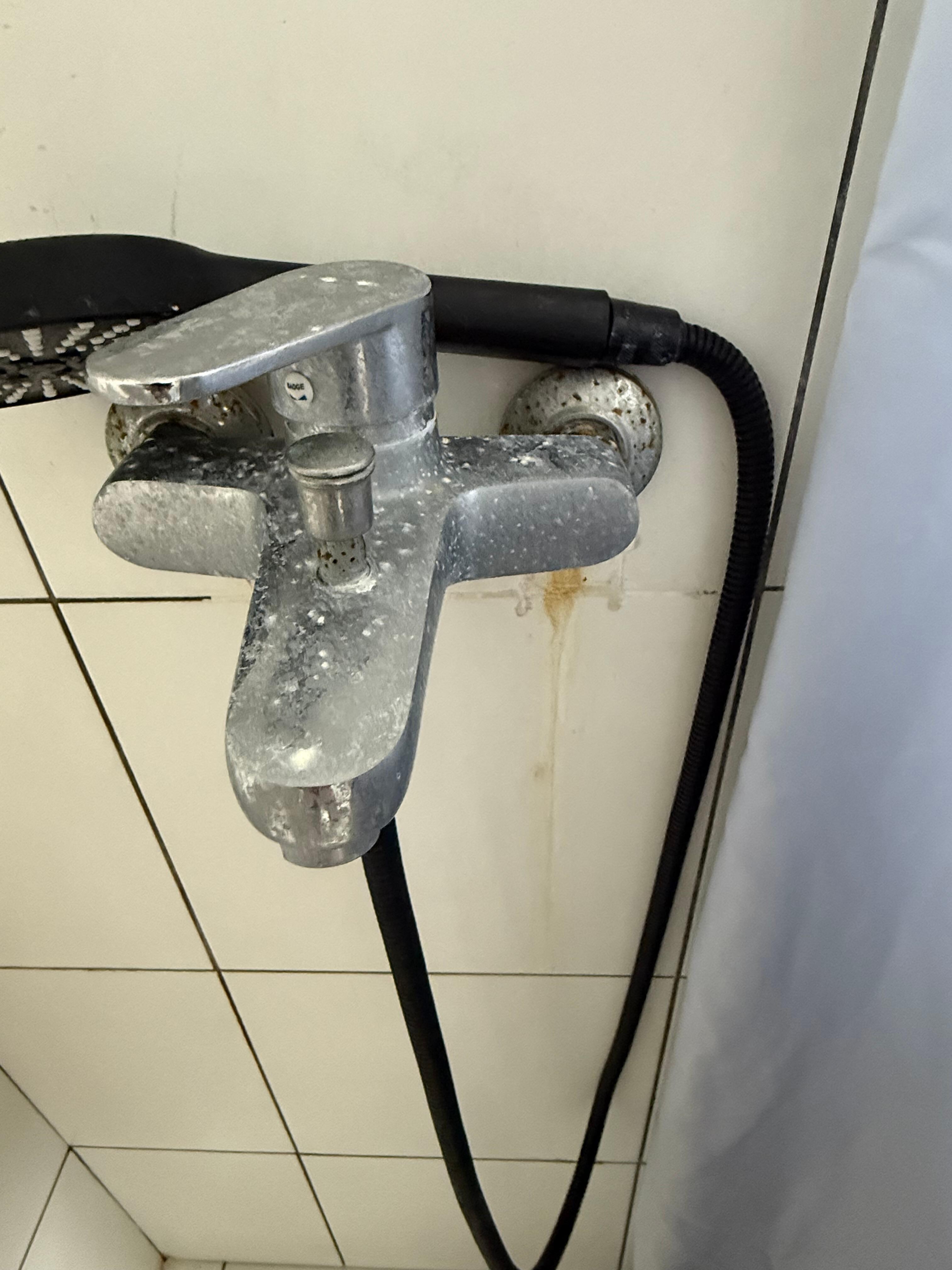 Filthy and broken shower