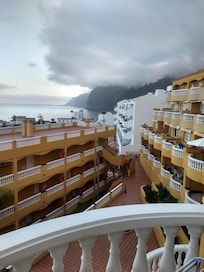 A moody view of Los Gigantes from our balcony.