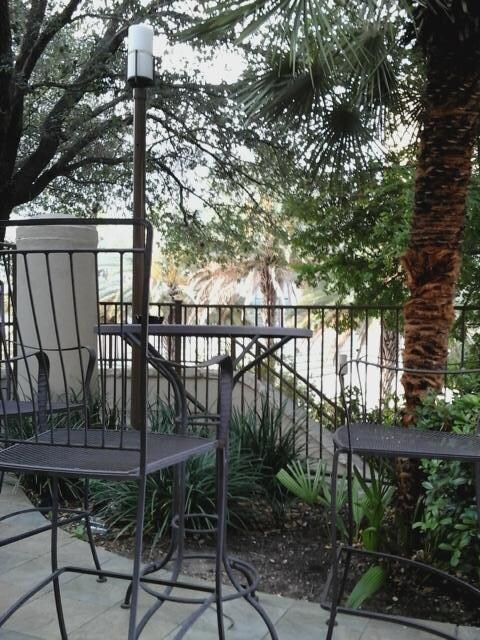 View on hotel patio