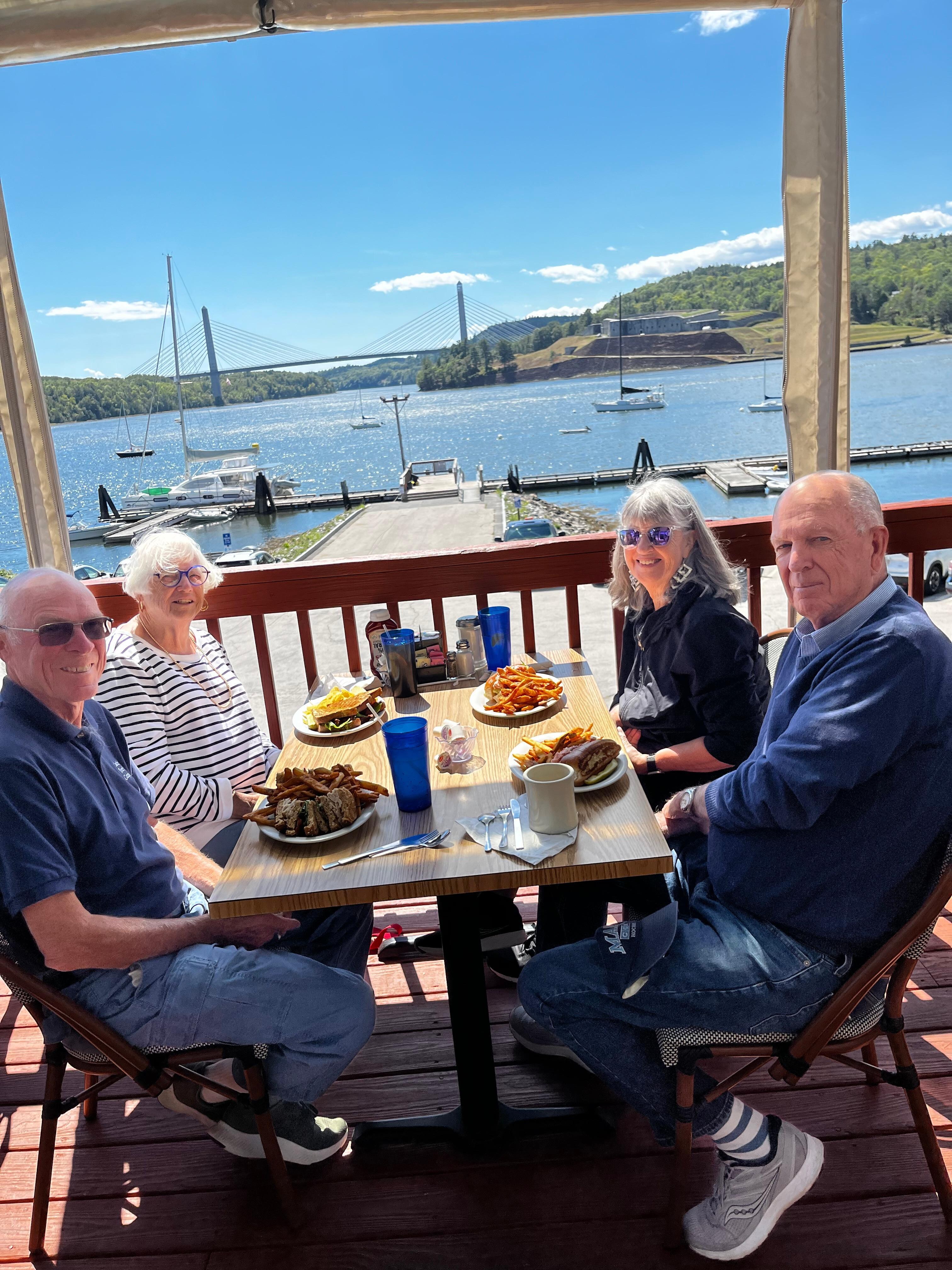 Meeting up with college friends in Bucksport.