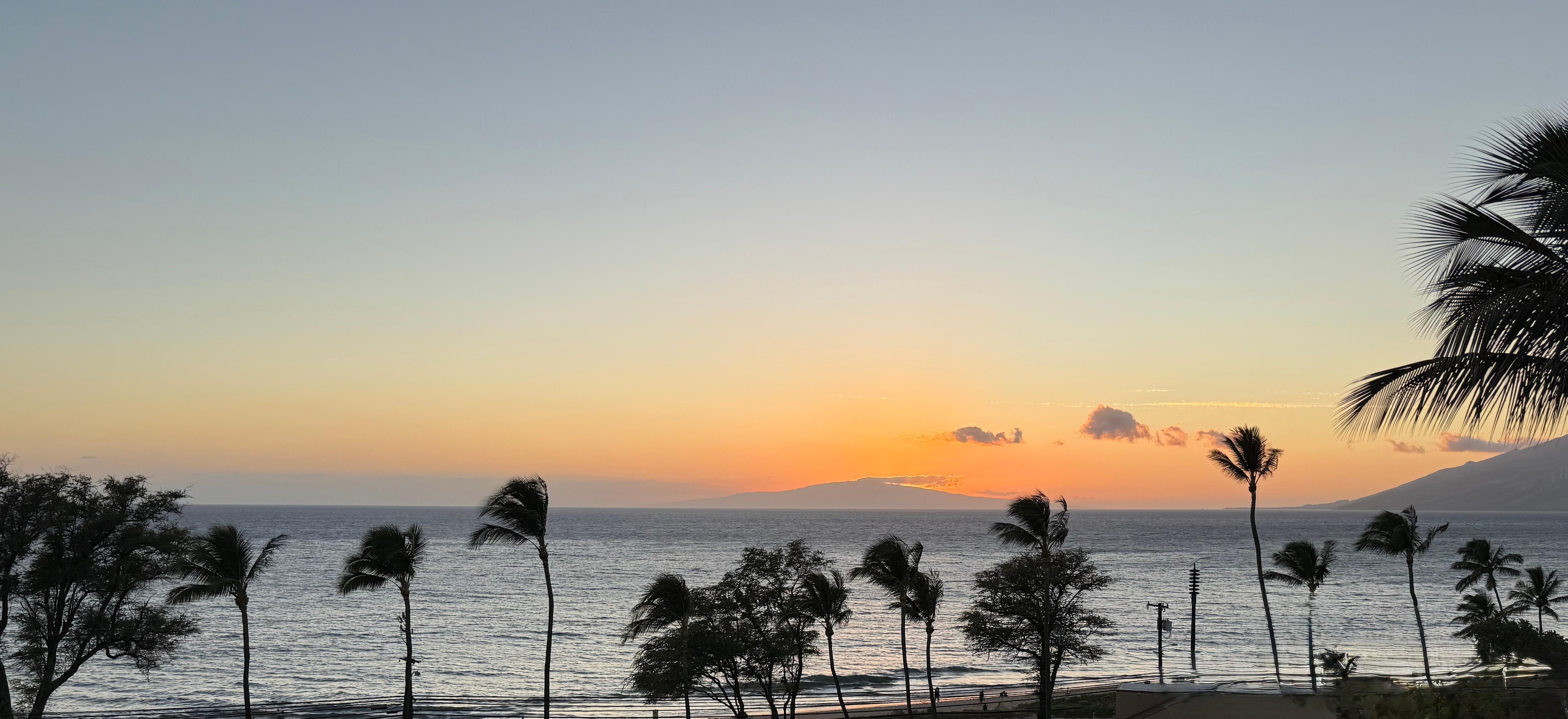 View from the lanai at sunset!