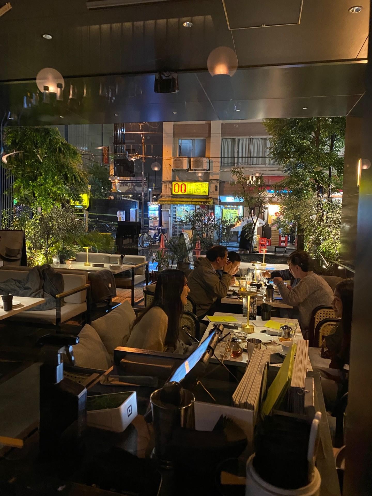 Outdoor seating at Hotel  restaurant