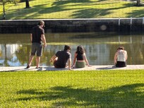 Enjoying the waterway in back of the house