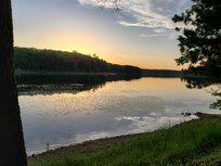 Peaceful evening lake view