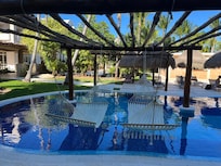 Swim up pool, in front of our junior suite stay.