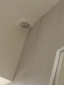 Infiltração no teto e papel de parede descolando