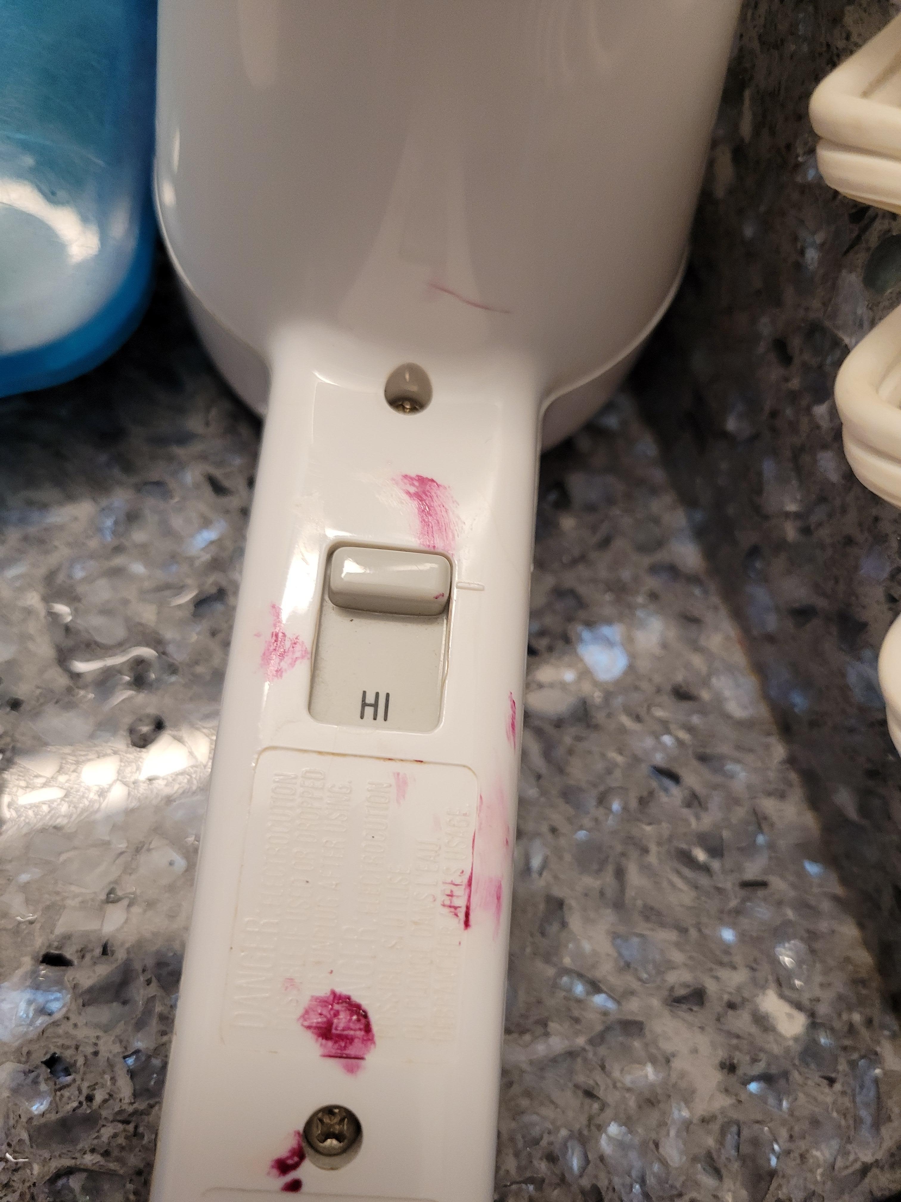 Nail polish on the dryer????