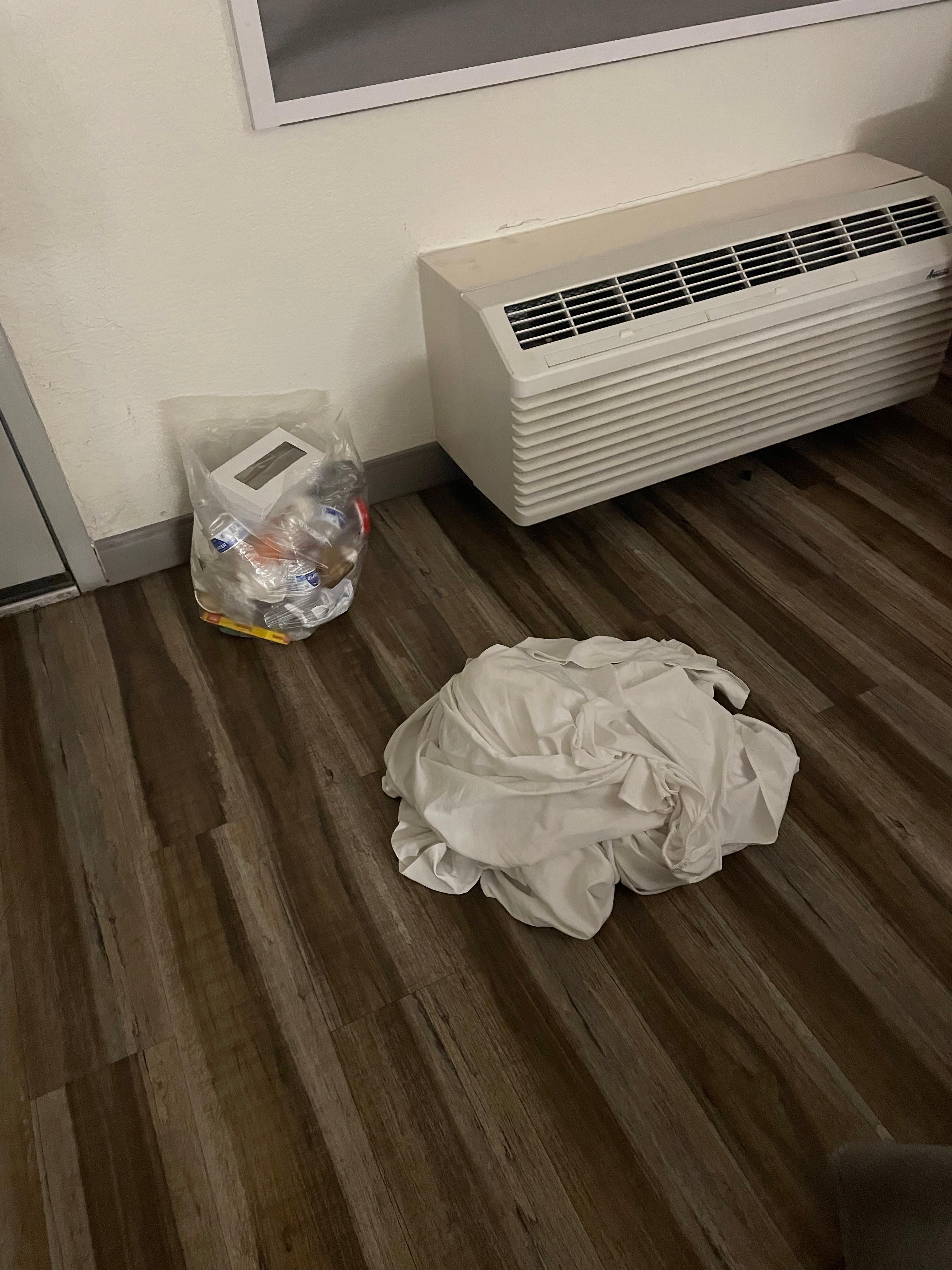 Taking garbage out for 2nd time. 