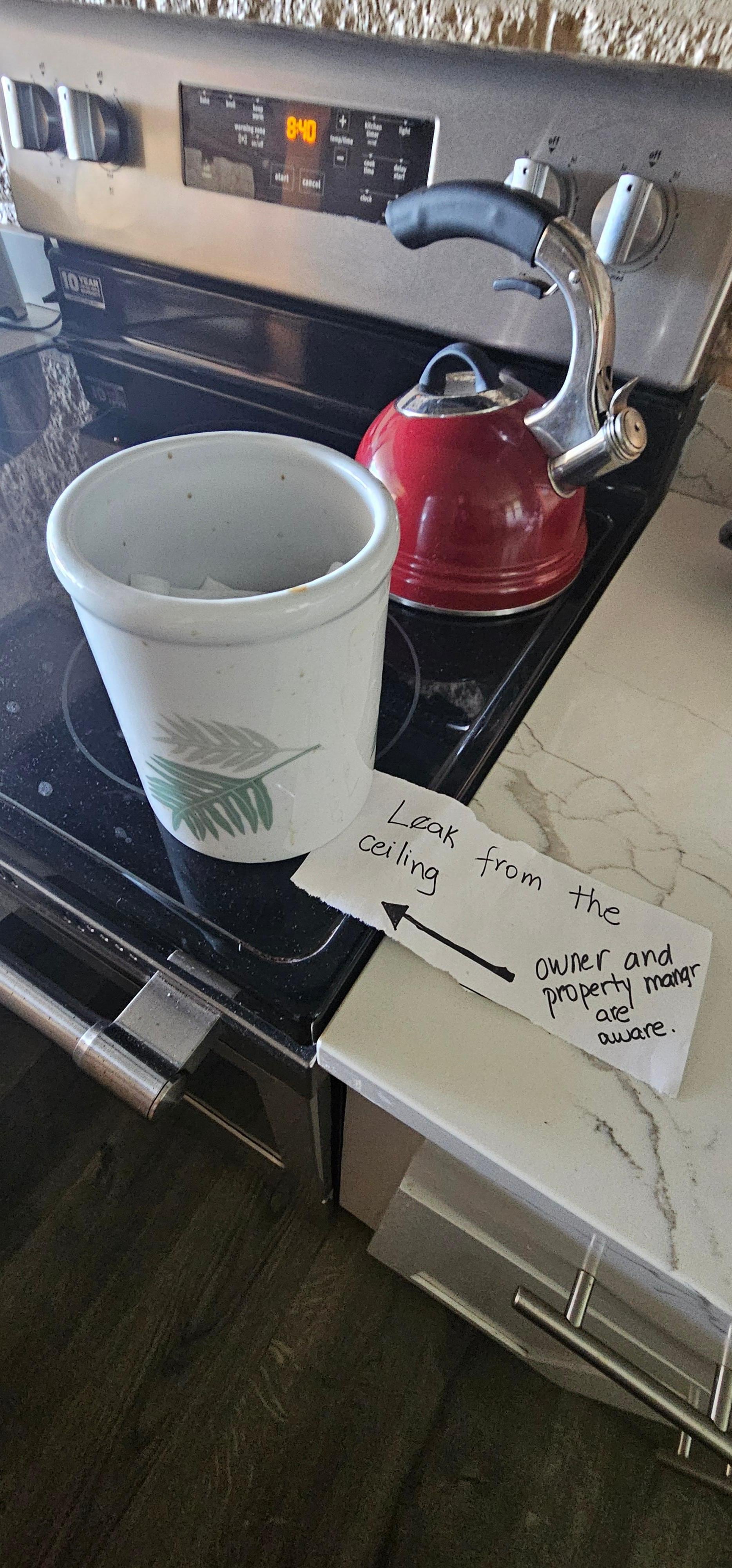 Note about the leak. 