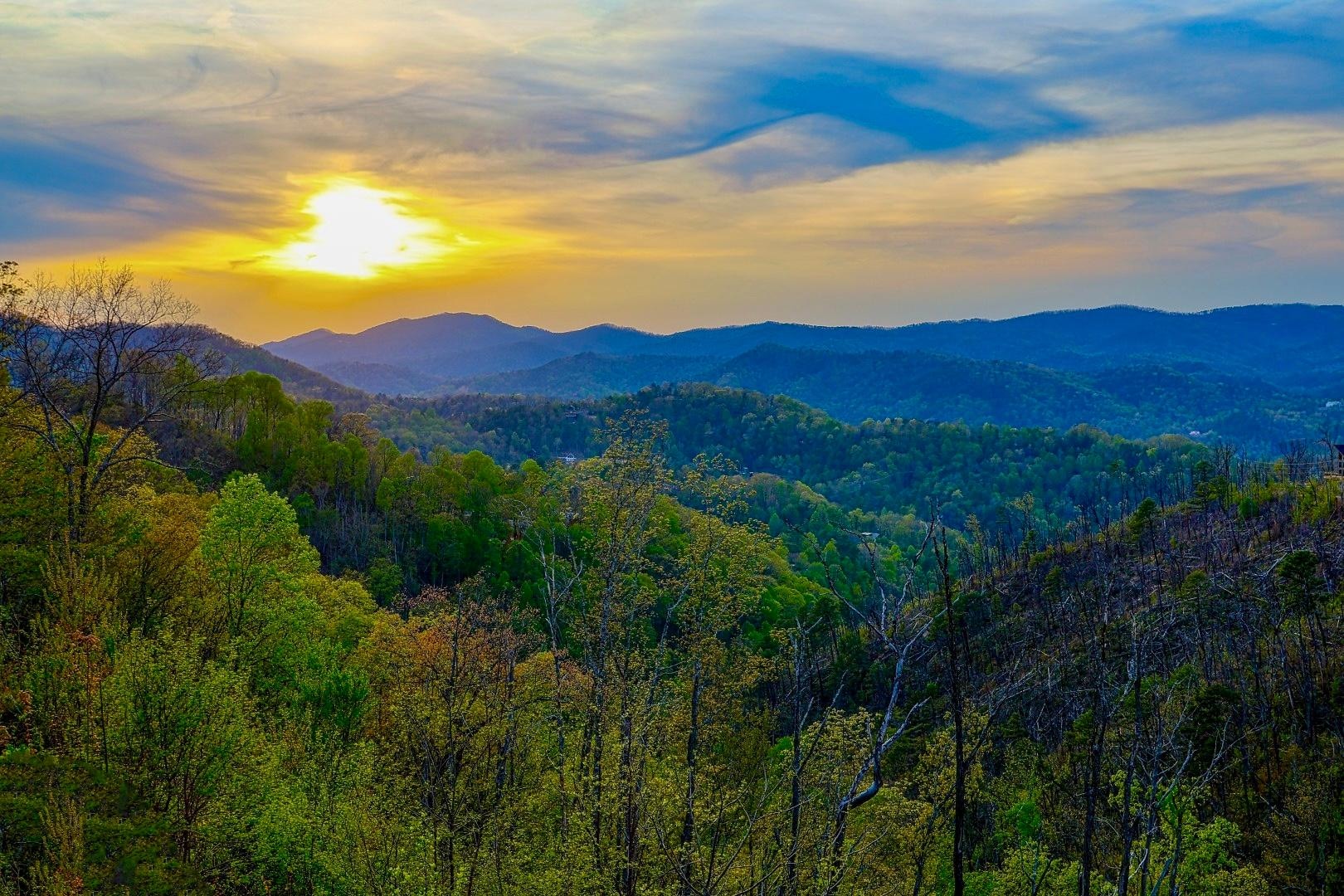 A sunset view from the deck