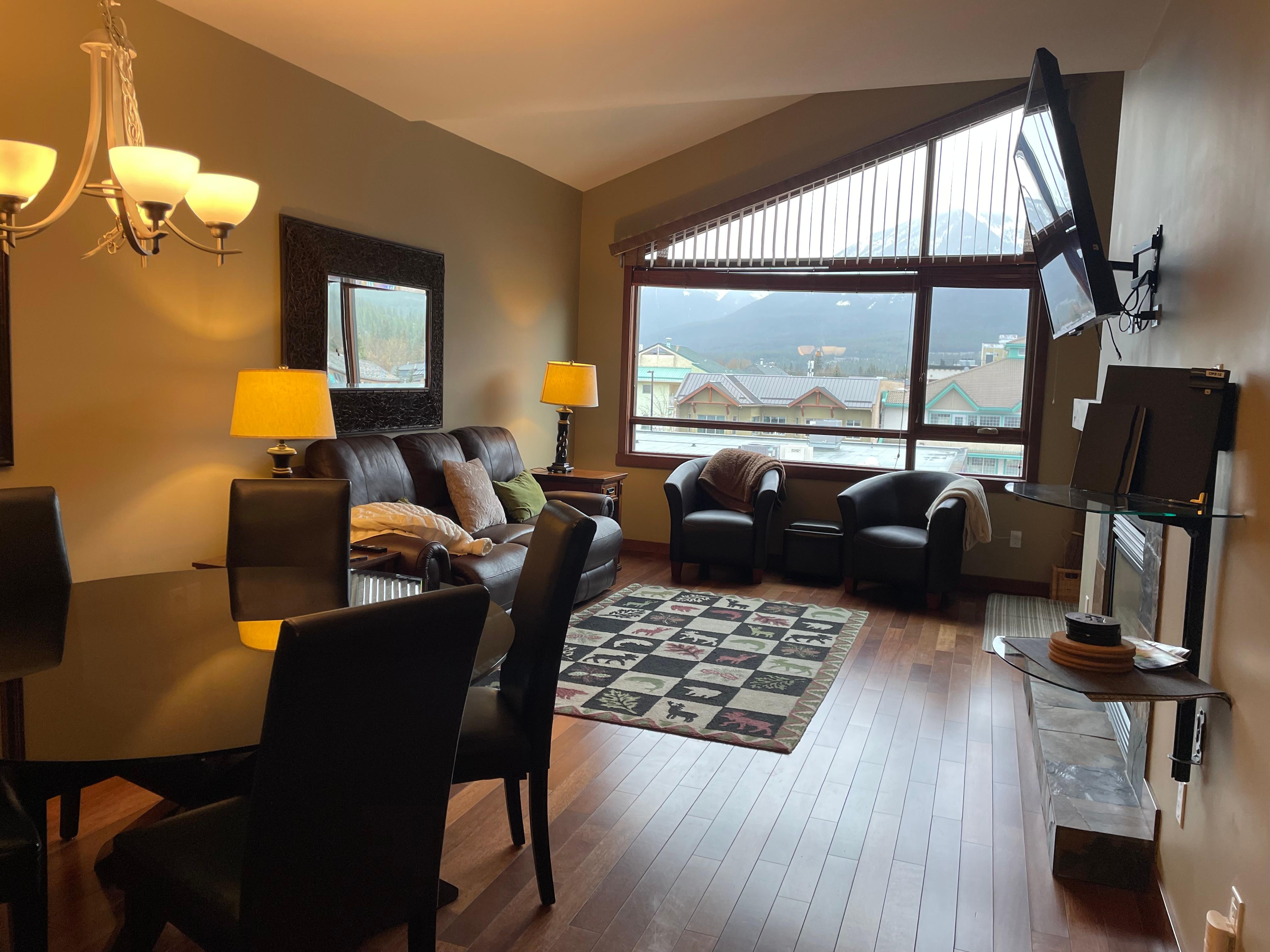 Cozy living room and dining room area