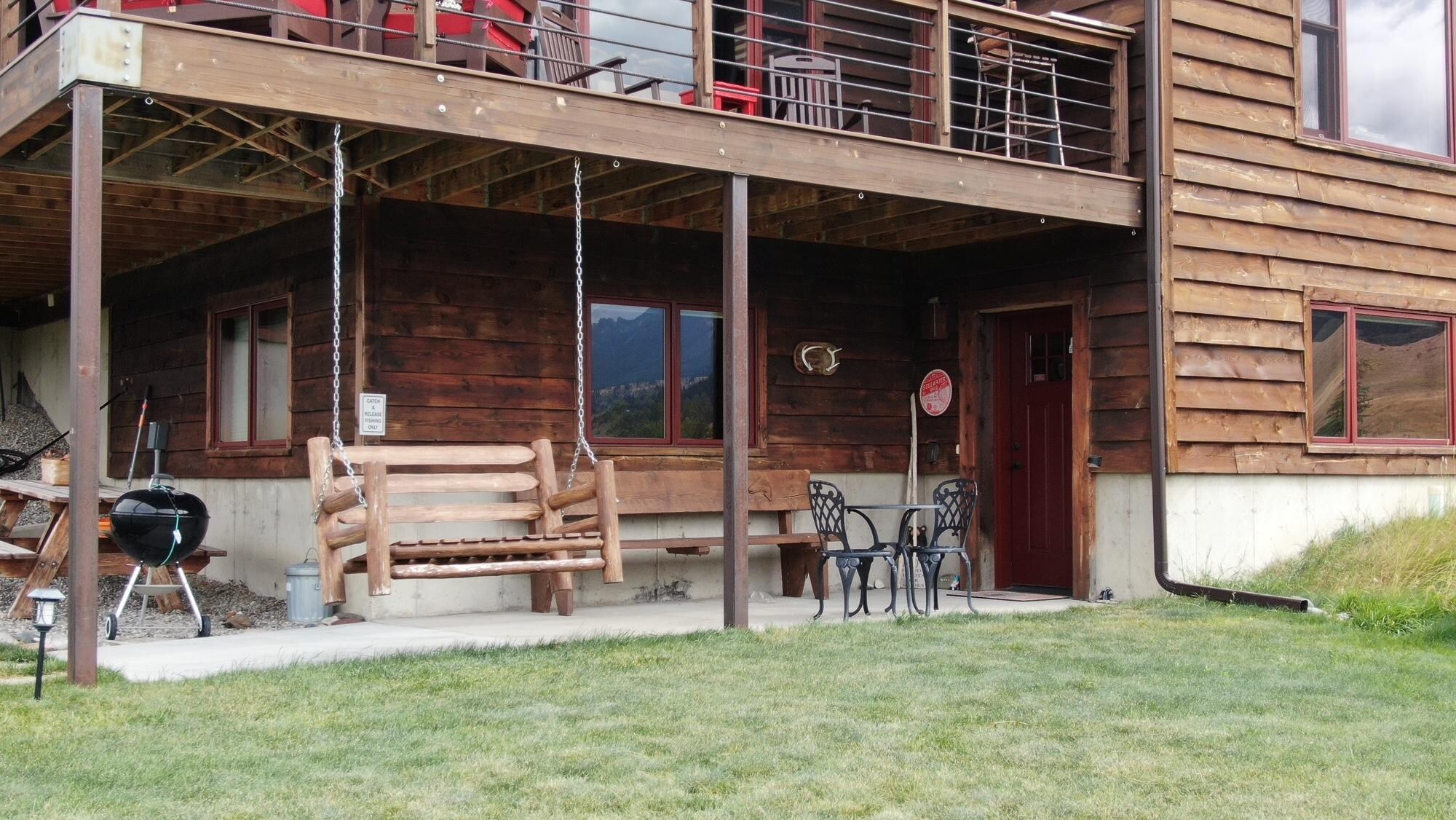 Very nice outside downstairs patio.