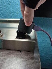 Plug that caught fire when I went to pull my charger out