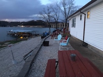 Backside of property right on the water!