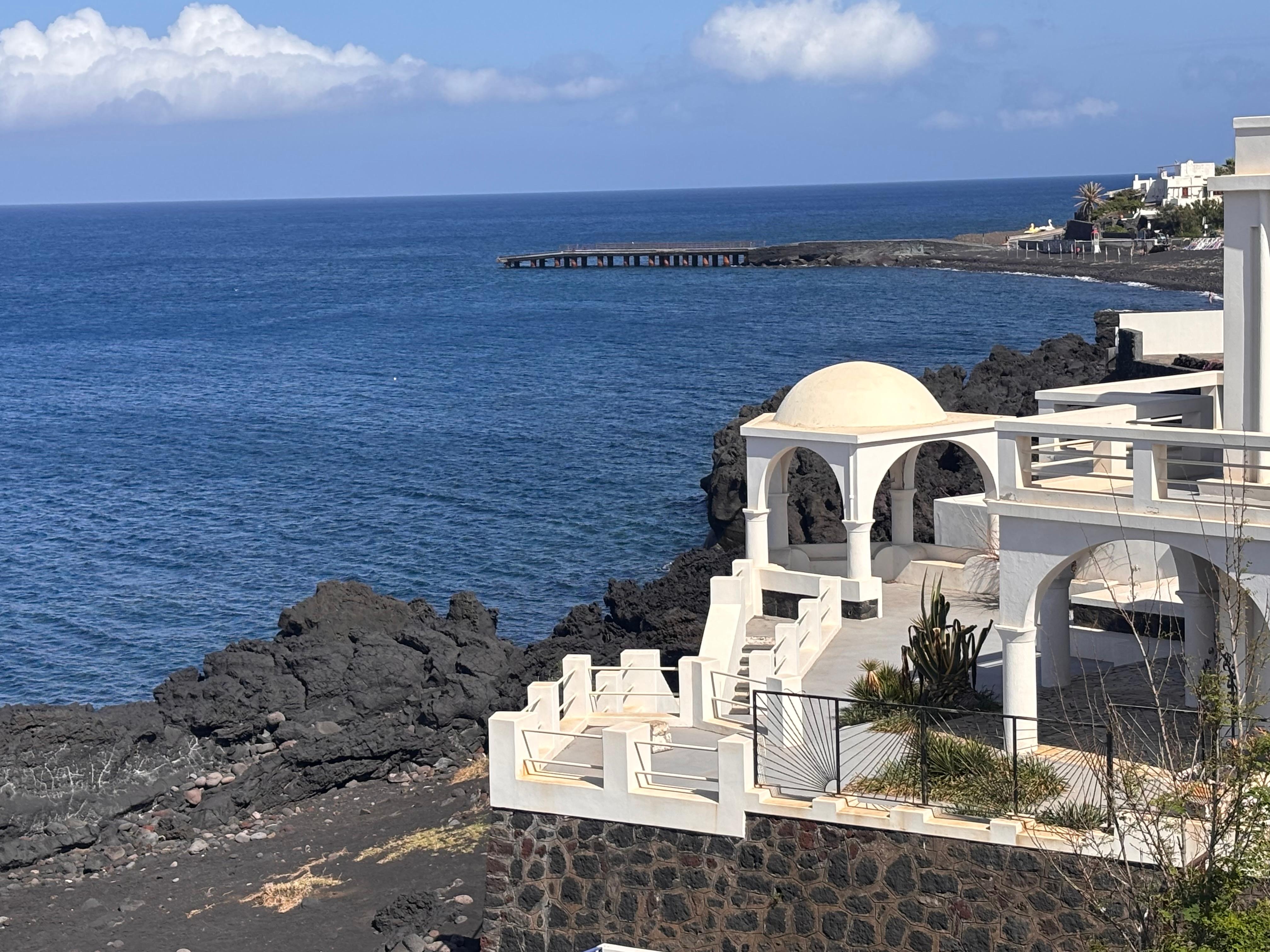 View of beach access area from hotel