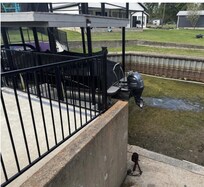 the "cove" and view out front was a giant mud pit with a 6-8 foot drop off and about 20+ feet of mud that you had to walk through to reach water