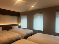 4人分の広々としたベッドで寝心地も抜群でした