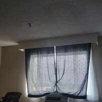 Sheer curtains. I could see in my room from outside if any light was on in the room.