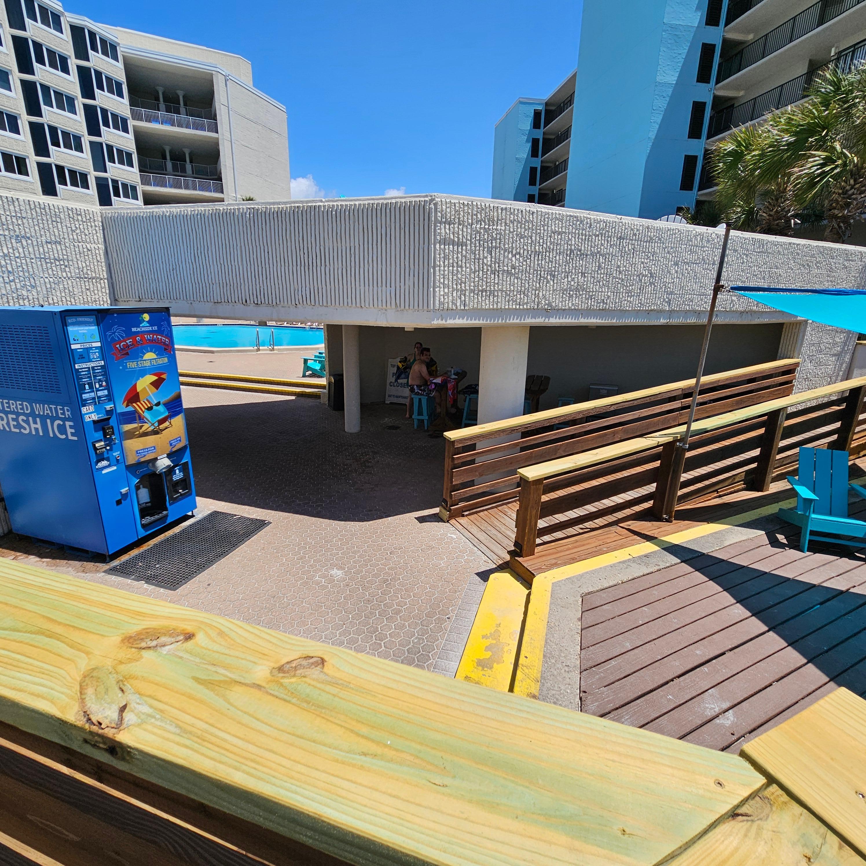 Walkway to pool and beach access
