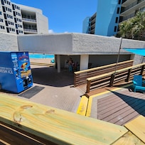 Walkway to pool and beach access