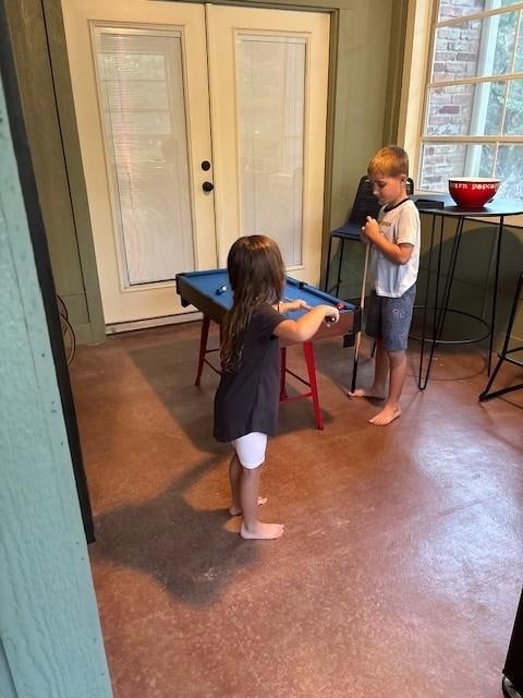 The game room fun for a break from outside.