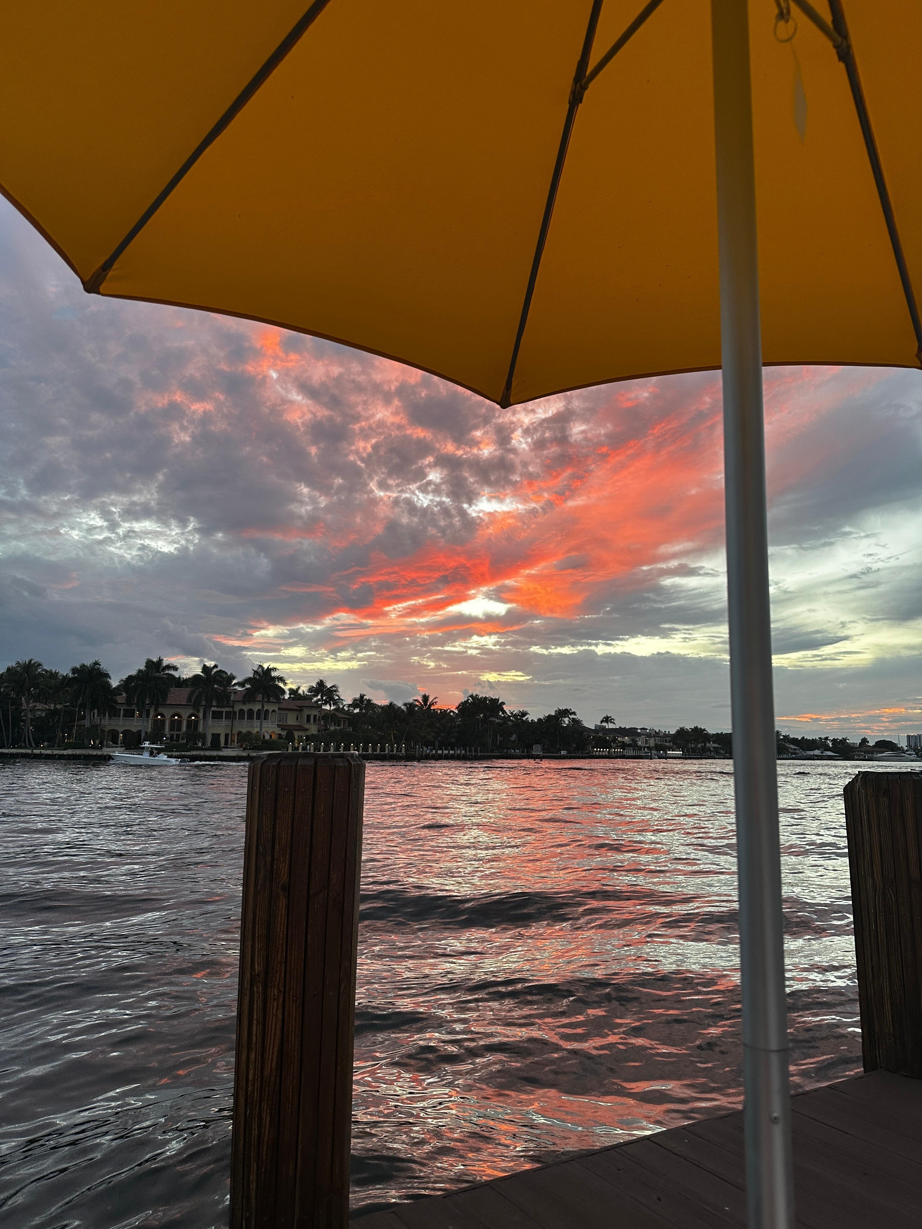 Beautiful view from the chairs on the property while drinking the welcome wine that was chilled and waiting for us. 
