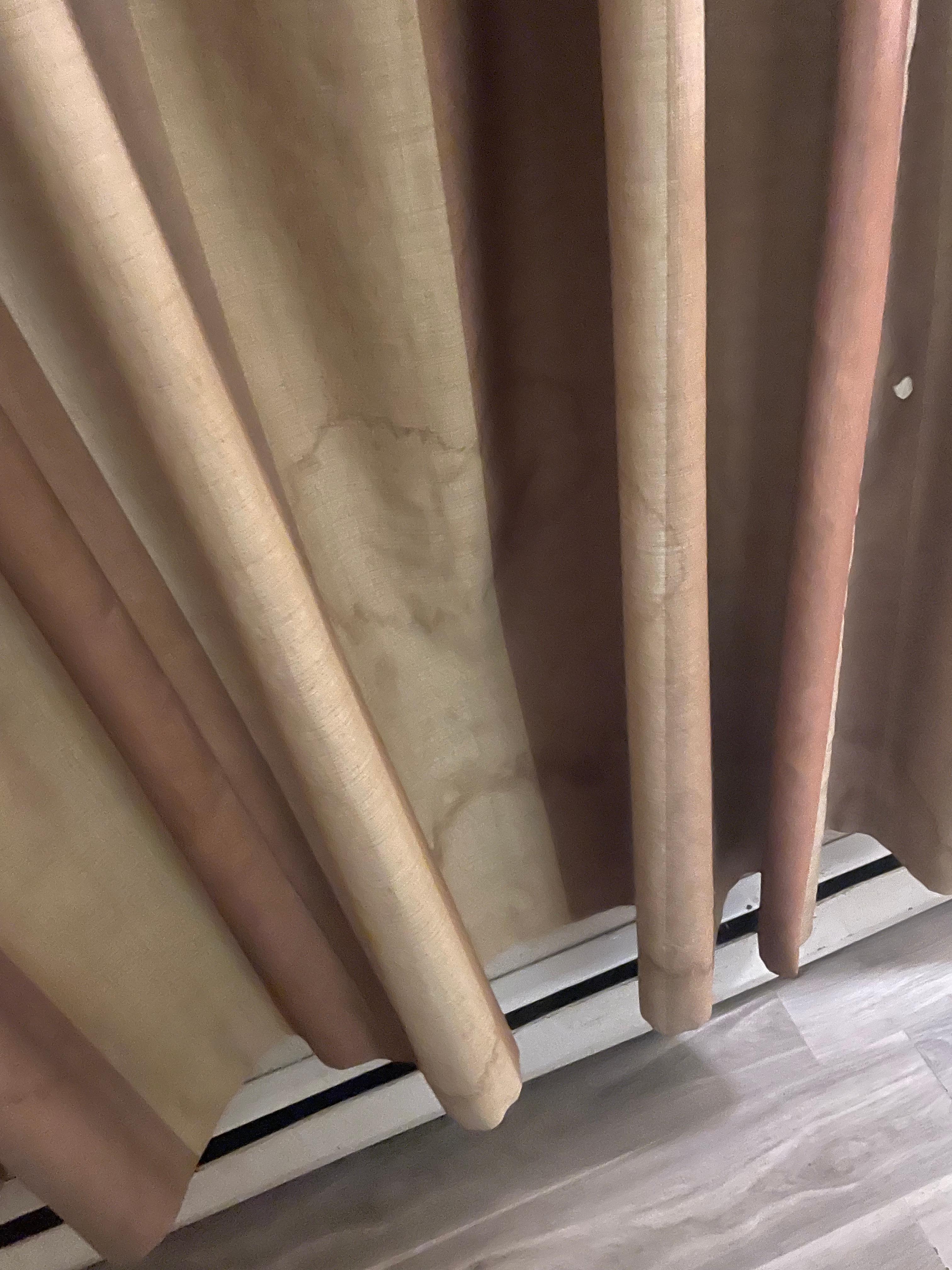 Curtains stained and had other peoples hair on it when I tried to open 