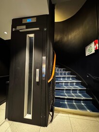 Cool little stairs and elevator