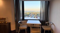 The club view is much better. Can see to the waters.