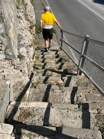 Stairs starting at the road.