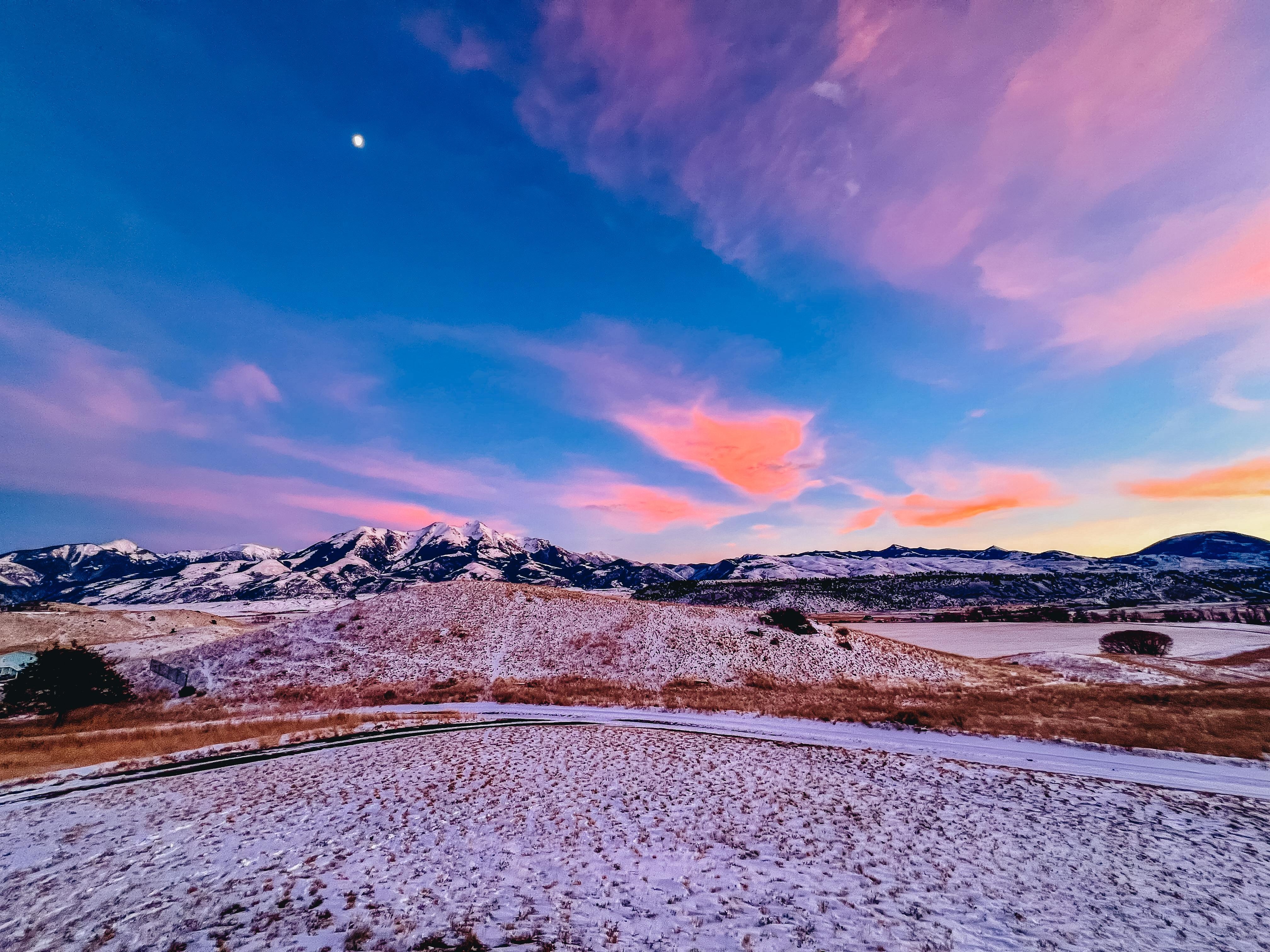 Sunset view from the cabin