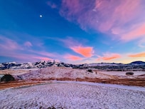 Sunset view from the cabin