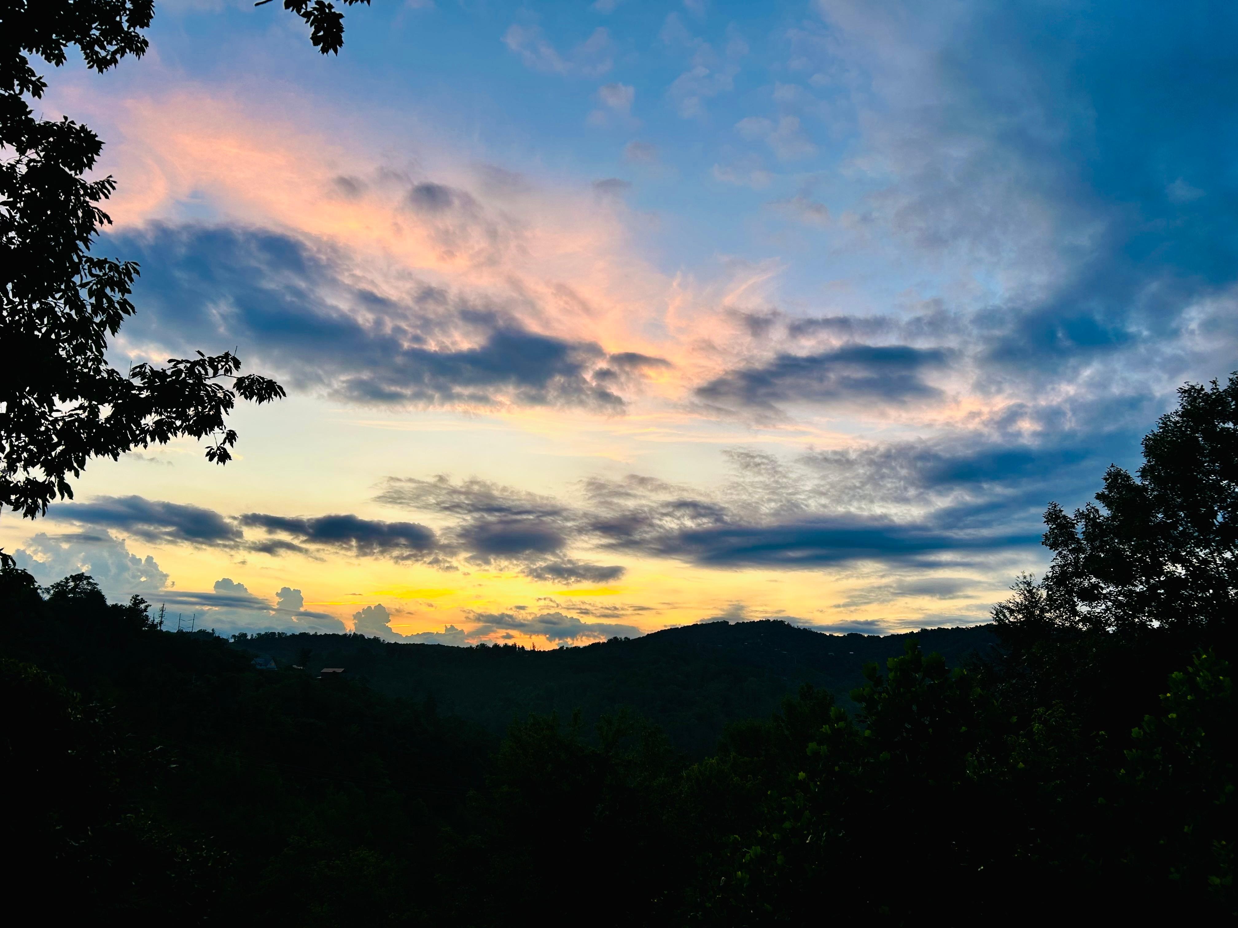 Sunrise on our first morning there.