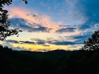 Sunrise on our first morning there.