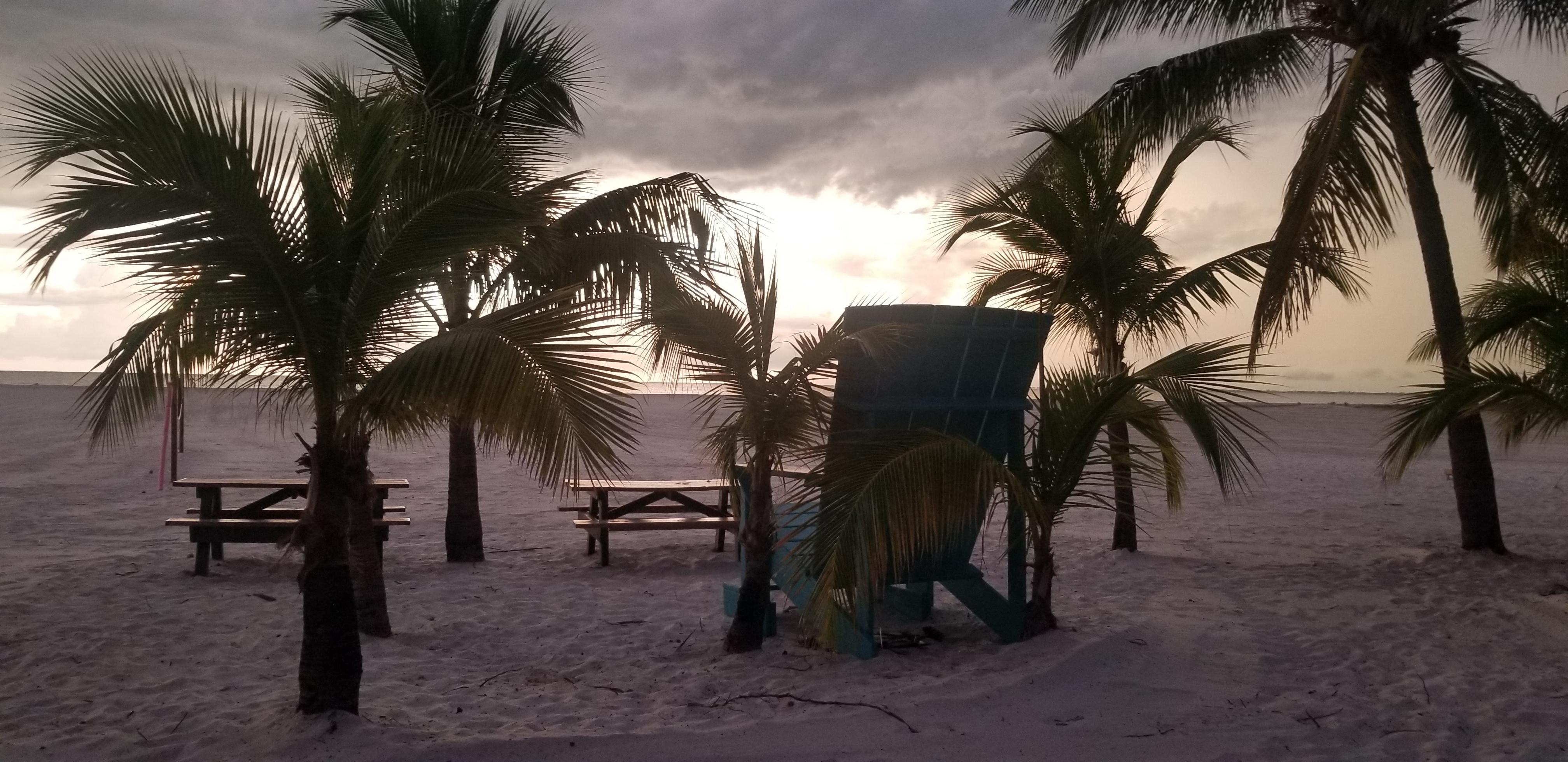 Have a seat, enjoy the view.  Even on a cloudy evening,  it's paradise!