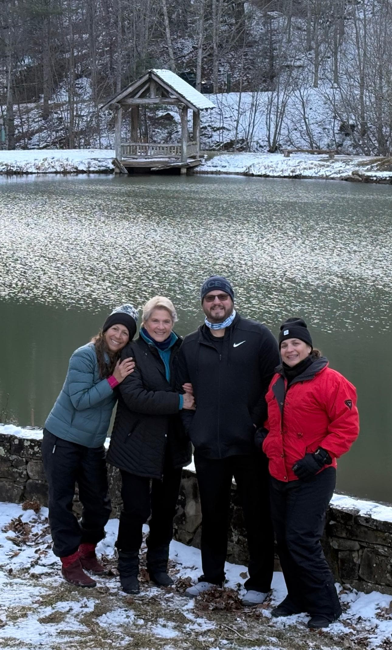 My children and I on our way to skiing.