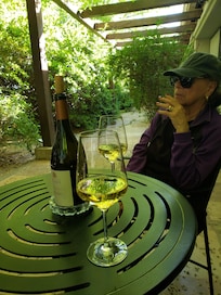 Private patio at Room entrance.