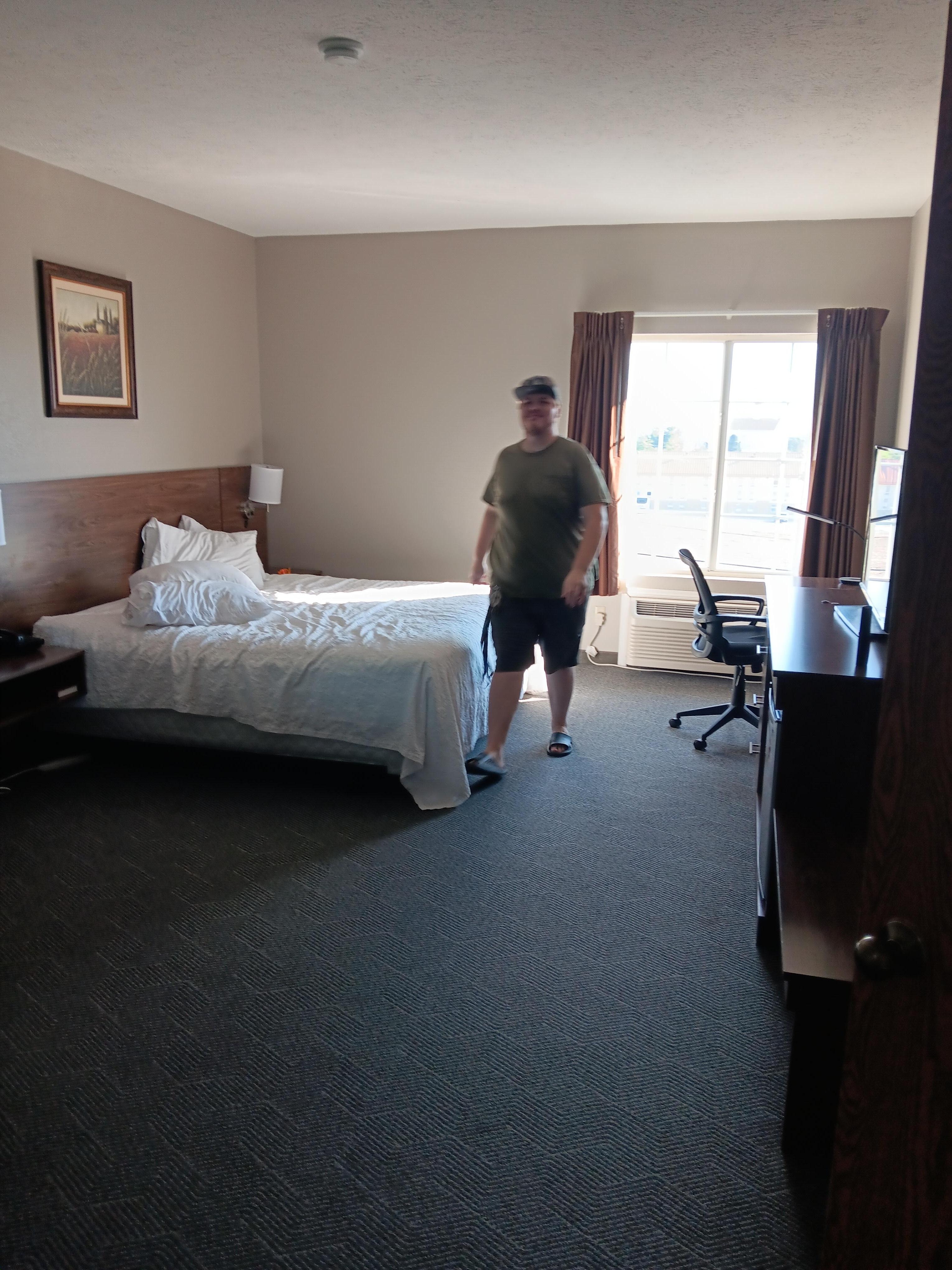 The bed was perfectly made. We just laid in it out of excitement 